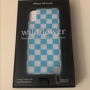 Wildflower Blue Checkers iPhone Xs/X case